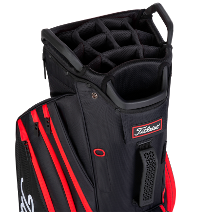 Titleist Lightweight 14 Cartbag Anthrazit-Schwarz-Rot