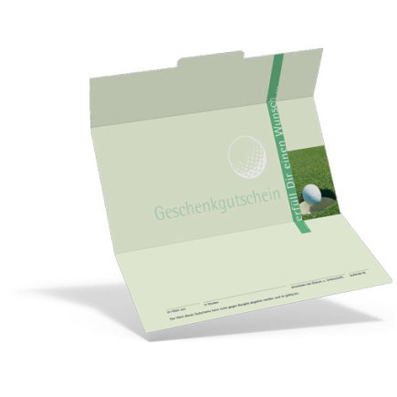 Pieper Geschenkgutschein Golfmotiv