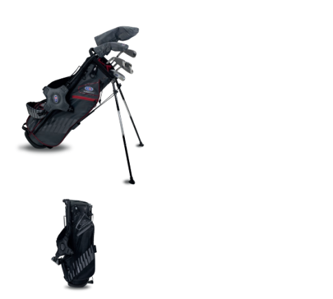 Orgahead UL60 7-Schläger-Stand-Bag-Set Grau-Dunkelrot