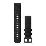 Garmin QUICKFIT Nylon-Armband Schwarz meliert mit Teilen in Schwarz DLCn für S60/S62
