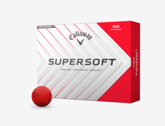 Callaway Supersoft Matte Red Golf Balls Dutzend