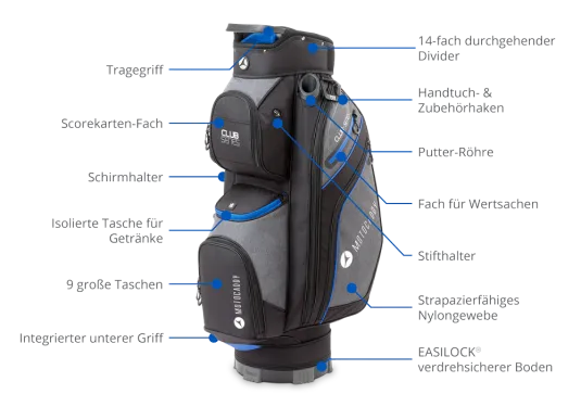 Motocaddy Club-Series Golf Bag Red
