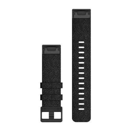 Garmin QUICKFIT Nylon-Armband Schwarz meliert mit Teilen in Schwarz DLCn für S60/S62